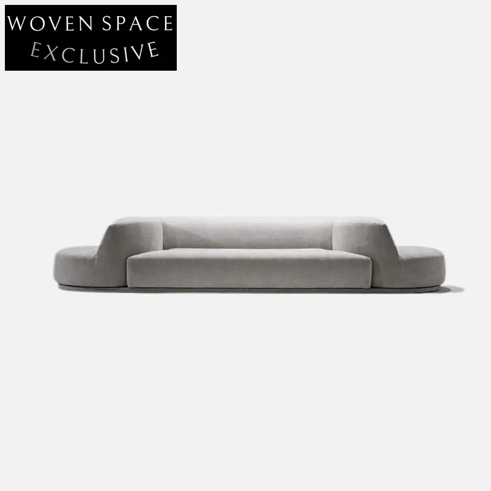 Modern Rotating Sectional Sofa Couch with Wood Frame and Linen Fabric