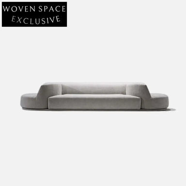 Modern Rotating Sectional Sofa Couch with Wood Frame and Linen Fabric