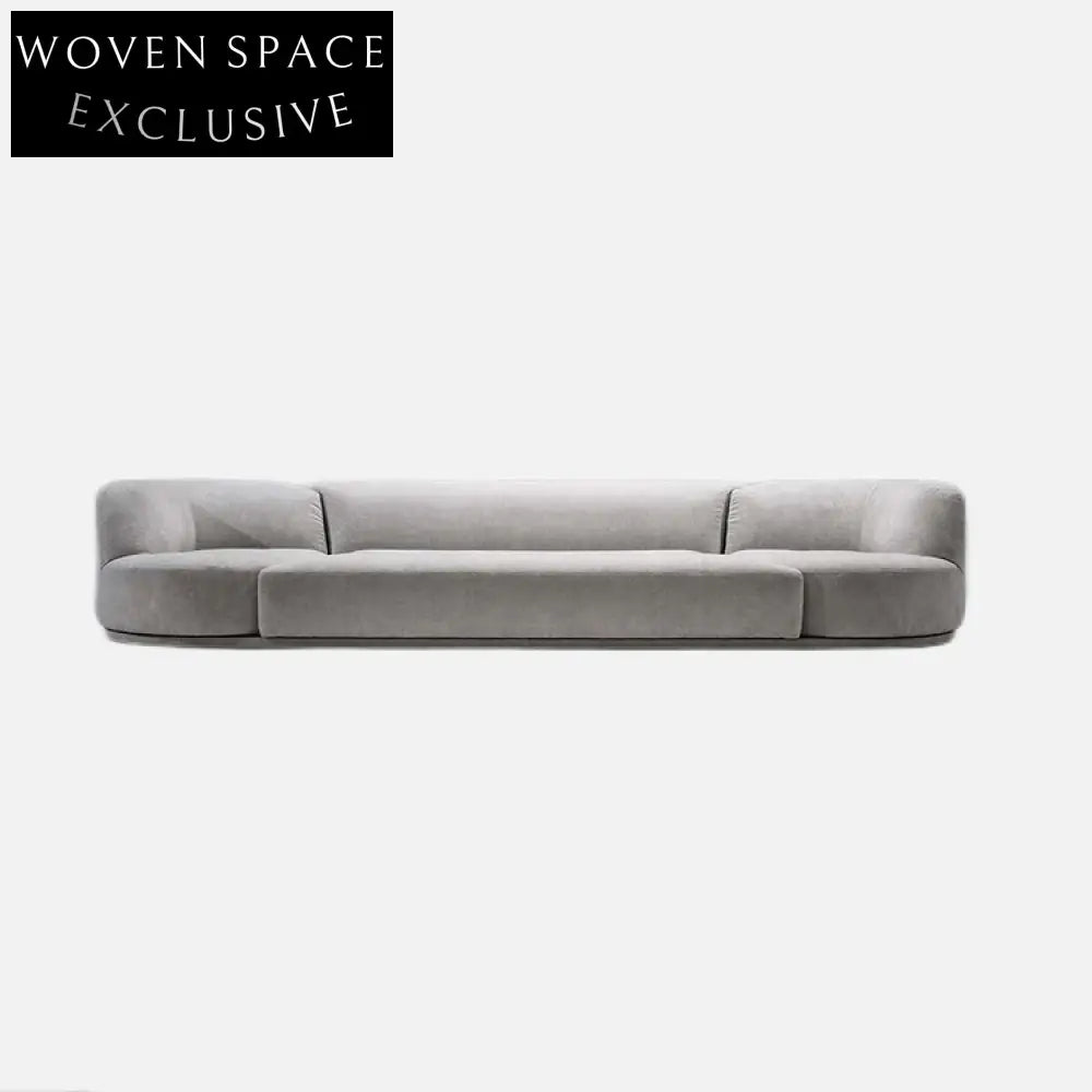 Modern Rotating Sectional Sofa Couch with Wood Frame and Linen Fabric