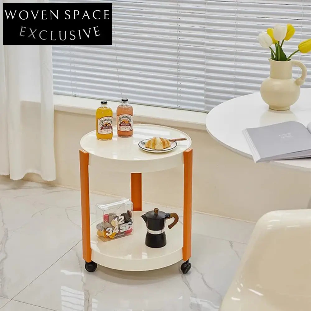 Modern Round ABS Plastic Side Coffee Table for Living Room Home Hotel