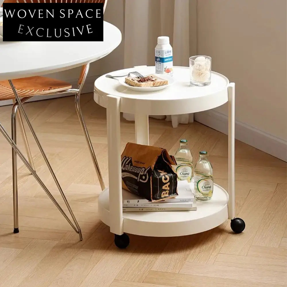 Modern Round ABS Plastic Side Coffee Table for Living Room Home Hotel