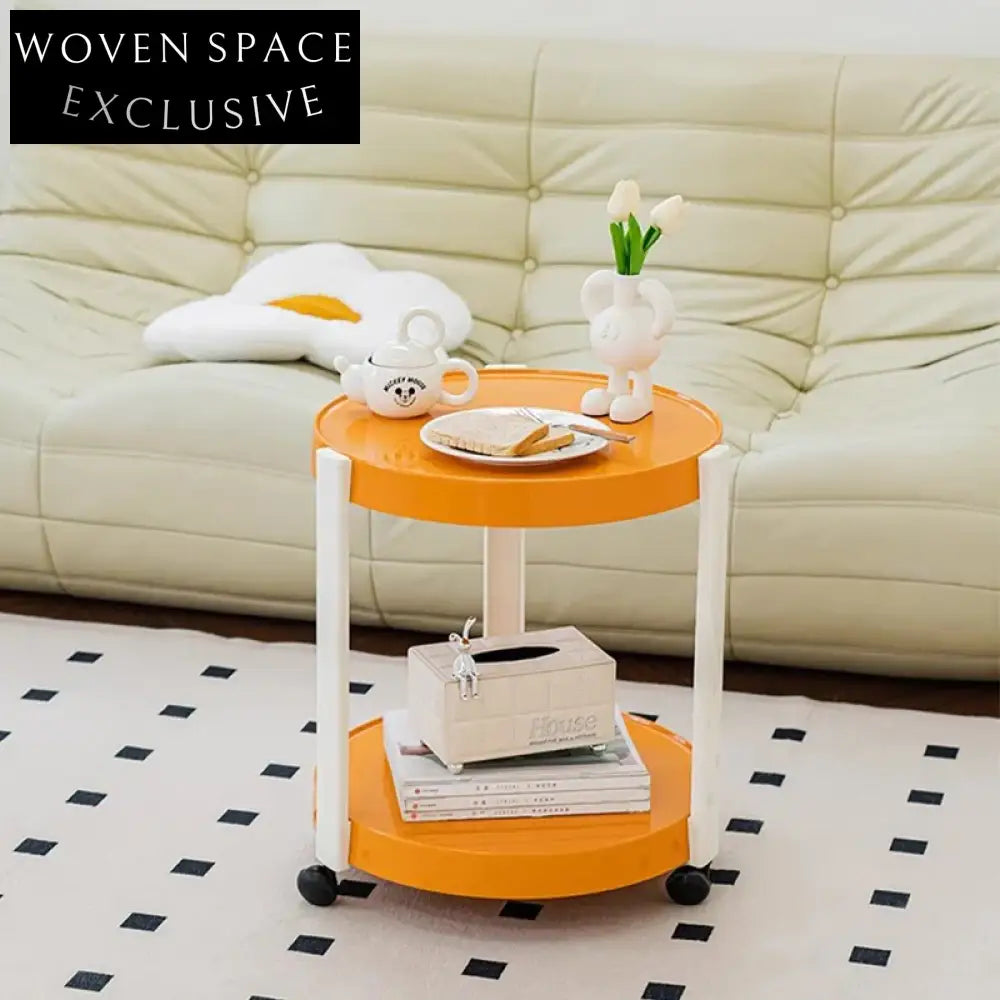 Modern Round ABS Plastic Side Coffee Table for Living Room Home Hotel
