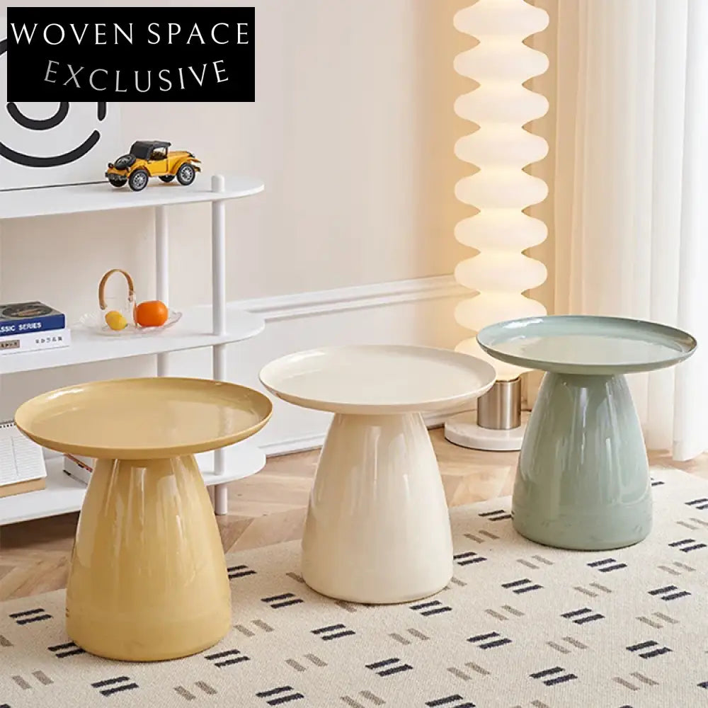 Modern Round Acrylic Side Table for Living Room, Cafe, Hotel Coffee Table