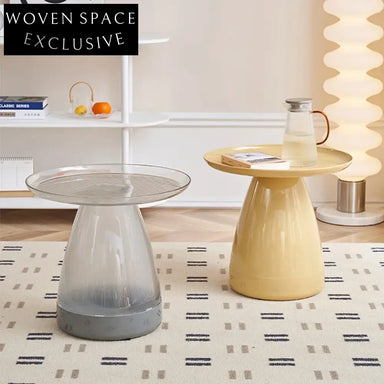 Modern Round Acrylic Side Table for Living Room, Cafe, Hotel Coffee Table