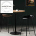 Modern Round Bistro Bar Table, Height Adjustable Metal Base Dining Table