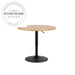 Modern Round Bistro Bar Table, Height Adjustable Metal Base Dining Table