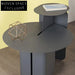 Modern Round Black Metal Living Room Accent Coffee Table