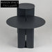 Modern Round Black Metal Living Room Accent Coffee Table