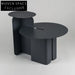 Modern Round Black Metal Living Room Accent Coffee Table