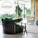 Modern Round Black PU Leather Curved Backrest Single Lounge Sofa Chair