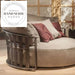 Modern Round Black PU Leather Curved Backrest Single Lounge Sofa Chair