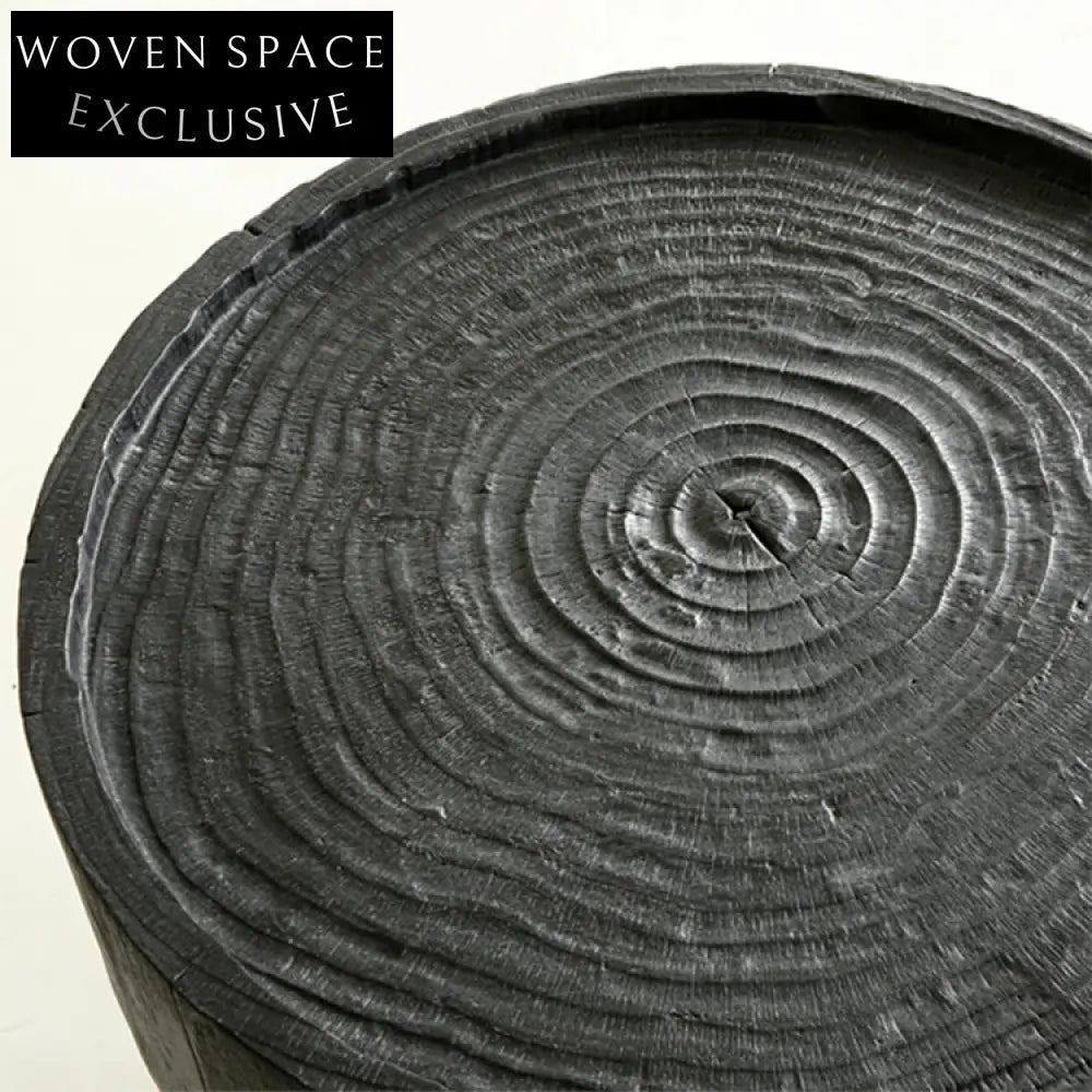 Modern Round Black Wood Top Coffee Table for Living Room Apartment