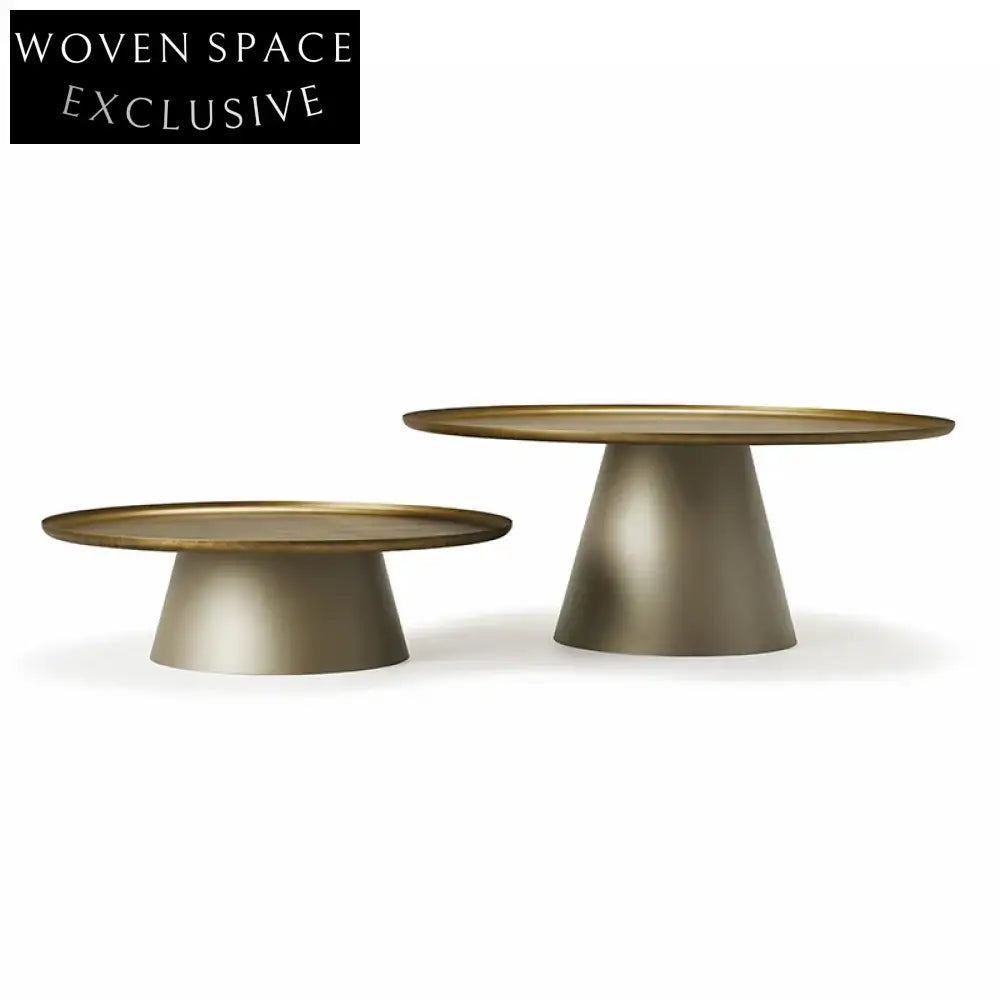 Modern Round Carbon Steel Accent Living Room Coffee Table