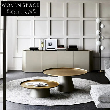 Modern Round Carbon Steel Accent Living Room Coffee Table