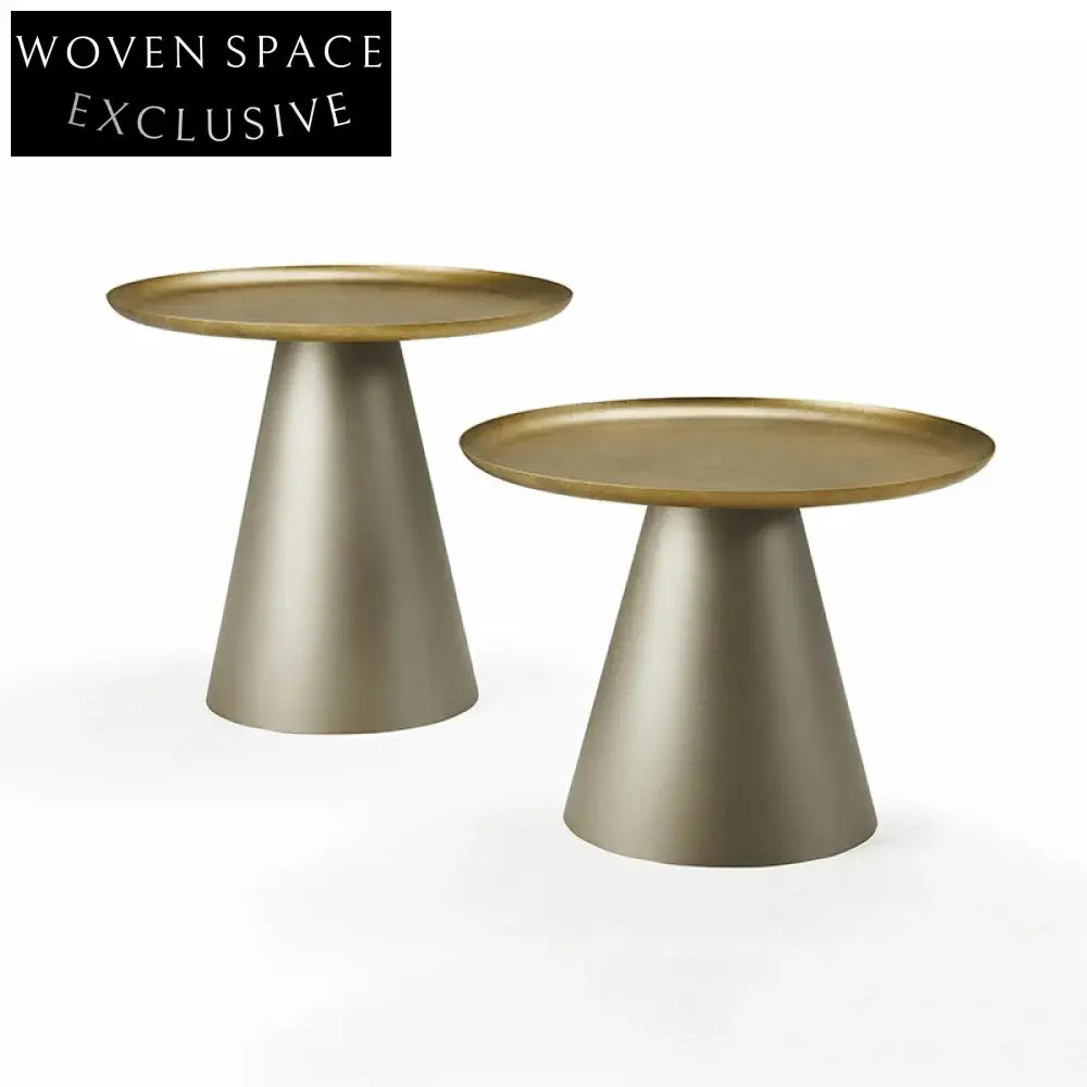 Modern Round Carbon Steel Accent Living Room Coffee Table