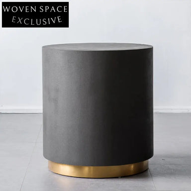 Modern Round Cement Effect Finish Small Living Room Sofa Coffee Table