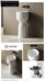 Modern Round Ceramic Pedestal Bathroom Wash Basin Sink Floor Mounted