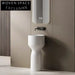 Modern Round Ceramic Pedestal Bathroom Wash Basin Sink Floor Mounted