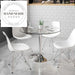 Modern Round Chrome Metal Base Luxury Glass Top Dining Table for Commercial Use