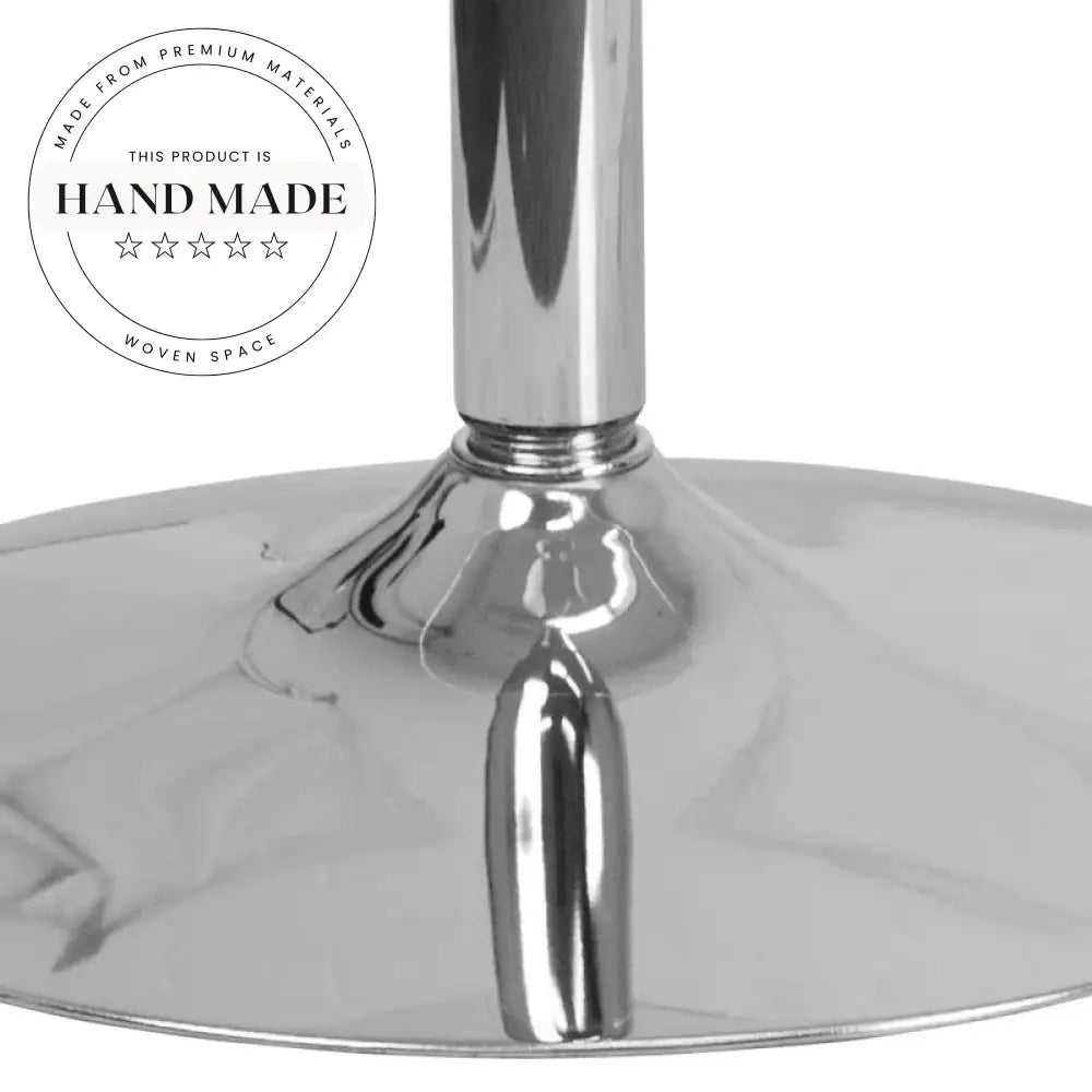 Modern Round Chrome Metal Base Luxury Glass Top Dining Table for Commercial Use