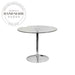 Modern Round Chrome Metal Base Luxury Glass Top Dining Table for Commercial Use