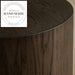 Modern Round Corner Solid Wood Nightstand and Living Room Side Table