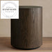 Modern Round Corner Solid Wood Nightstand and Living Room Side Table