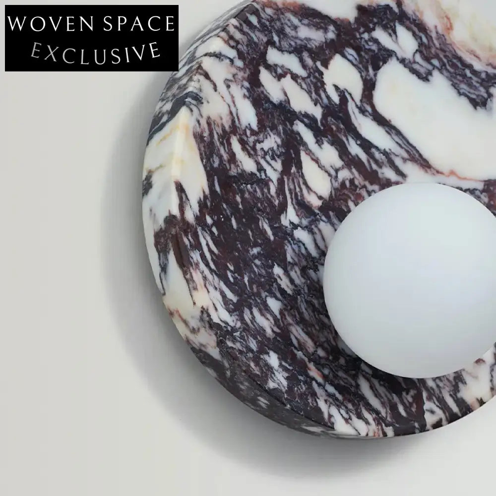 Modern Round Decorative Marble Smart Home Bedroom Wall Light