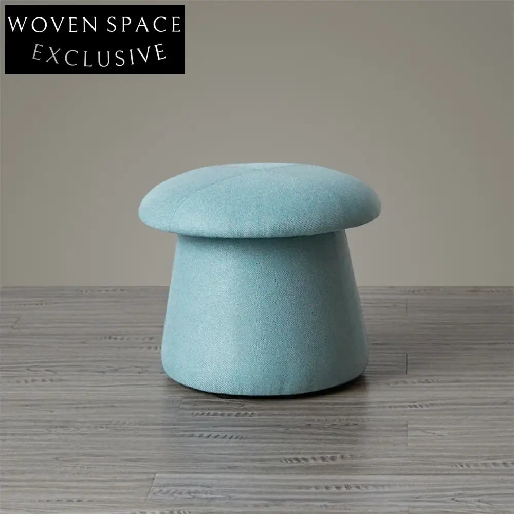 Modern Round Fabric Ottoman Footstool, Versatile Seating for Living Rooms