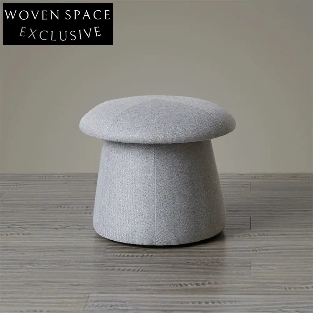 Modern Round Fabric Ottoman Footstool, Versatile Seating for Living Rooms