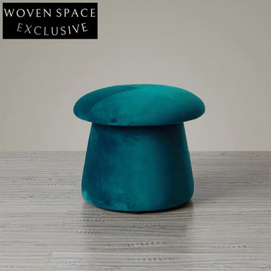 Modern Round Fabric Ottoman Footstool, Versatile Seating for Living Rooms