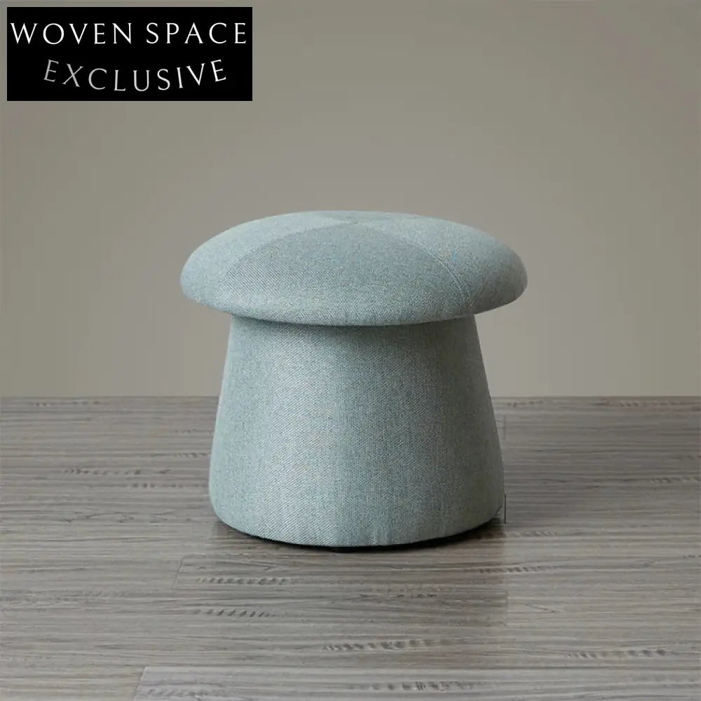Modern Round Fabric Ottoman Footstool, Versatile Seating for Living Rooms