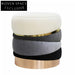 Modern Round Fabric Ottoman with Stainless Steel Frame for Living Room