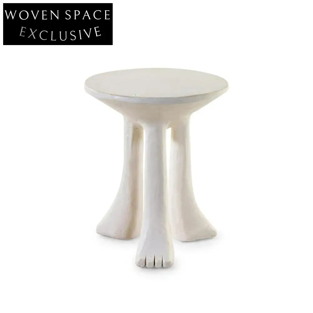 Modern Round Fiberglass Accent Table - Versatile Minimalist Coffee & End Table