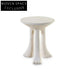 Modern Round Fiberglass Accent Table - Versatile Minimalist Coffee & End Table