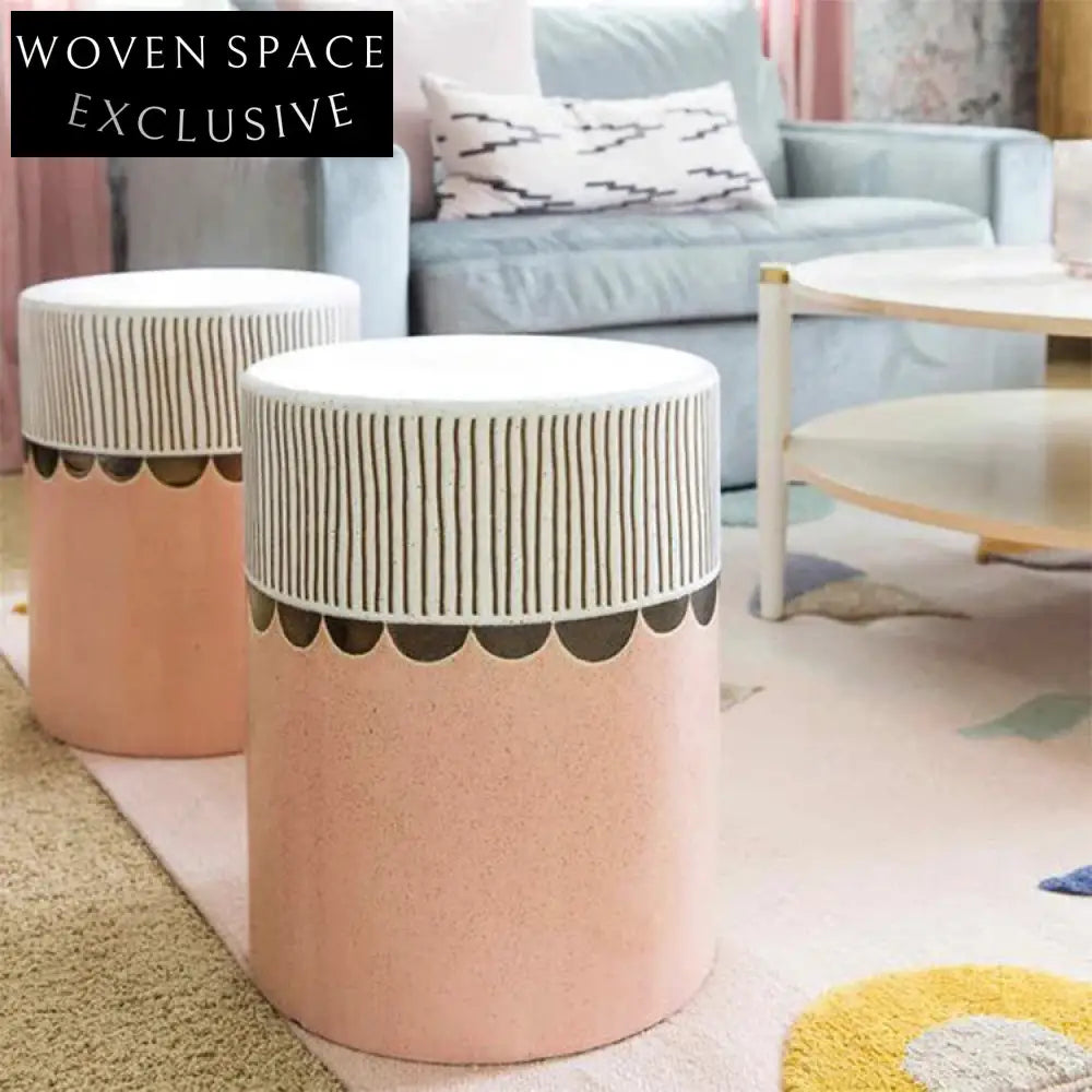 Modern Round Fiberglass Side Table for Living Room, Garden, or Patio