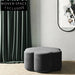 Modern Round Flower Ottoman Stool with Plush Fabric Cushion