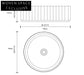 Modern Round Fluted Concrete Vessel Bathroom Sink for Countertop
