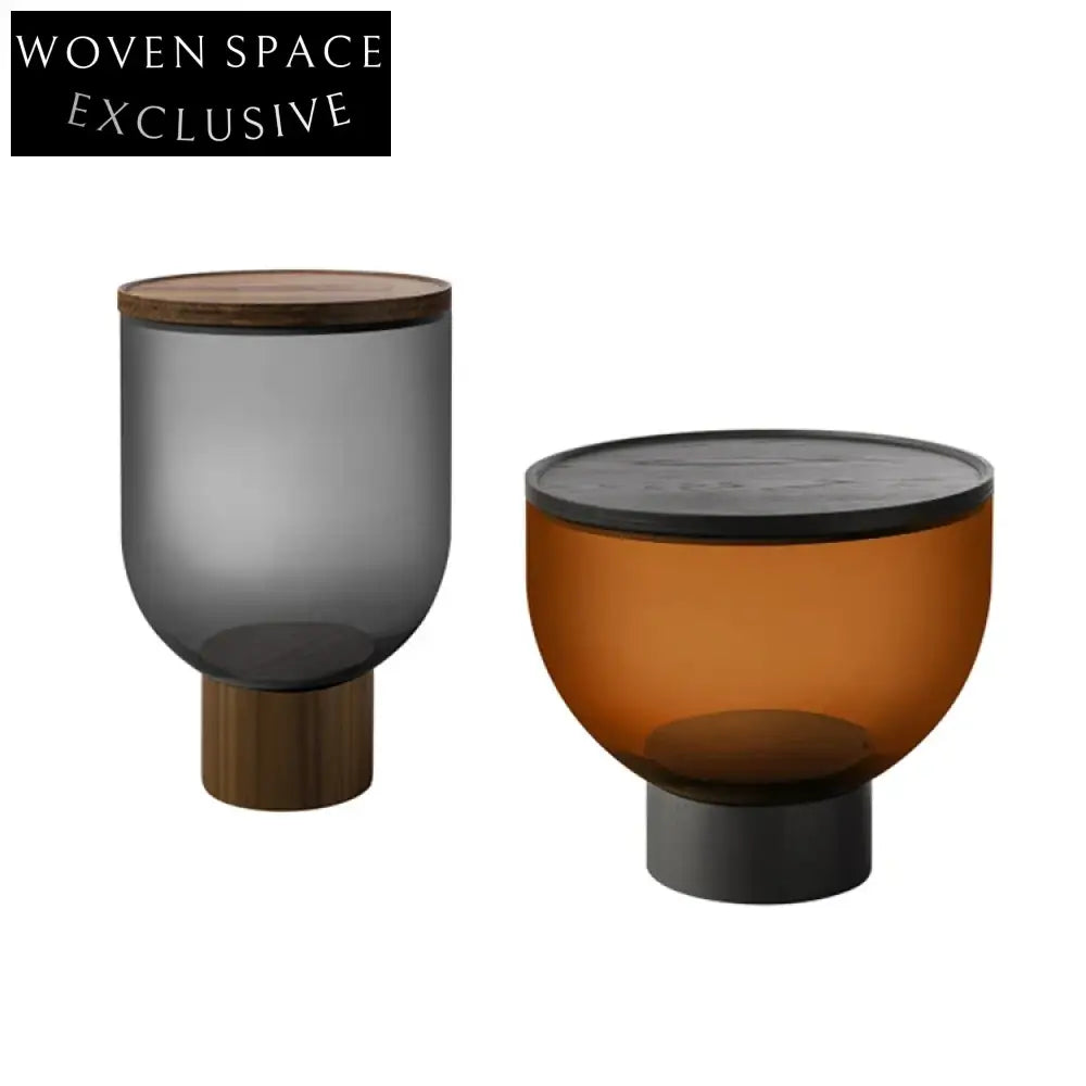 Modern Round Glass Coffee Table Set for Living Room & Balcony Spaces