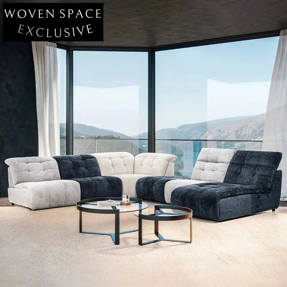 Modern Round Glass Coffee Table Set - Stainless Steel Frame Living Room Table