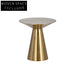 Modern Round Gold Stainless Steel Small Accent Coffee Side Table