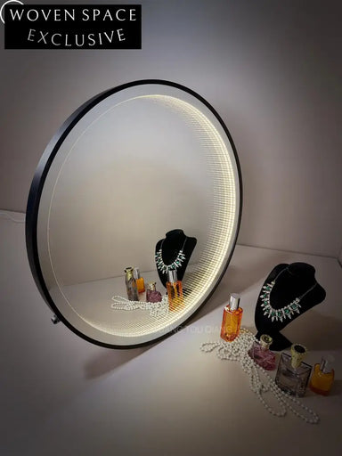 Modern Round LED Anti-Fog Smart Bathroom Time Display Mirror
