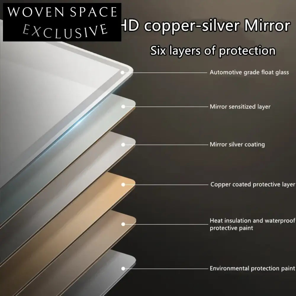 Modern Round LED Illuminated Bathroom Smart Touch Magnifying Decorative Wall Mirror