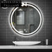 Modern Round LED Illuminated Bathroom Smart Touch Magnifying Decorative Wall Mirror