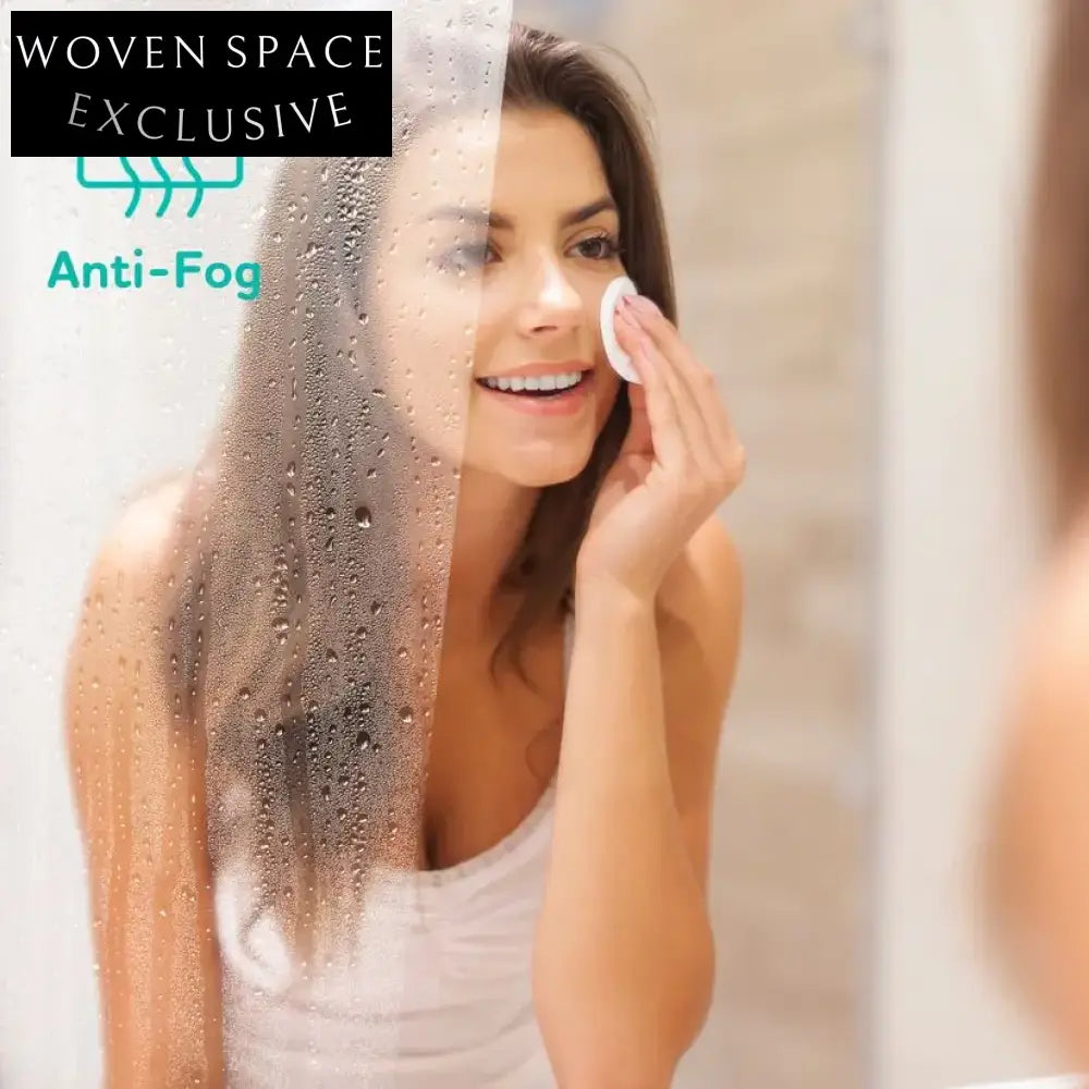 Modern Round LED Mirror with Bluetooth Speaker, Black Frame, 24-inch Diameter