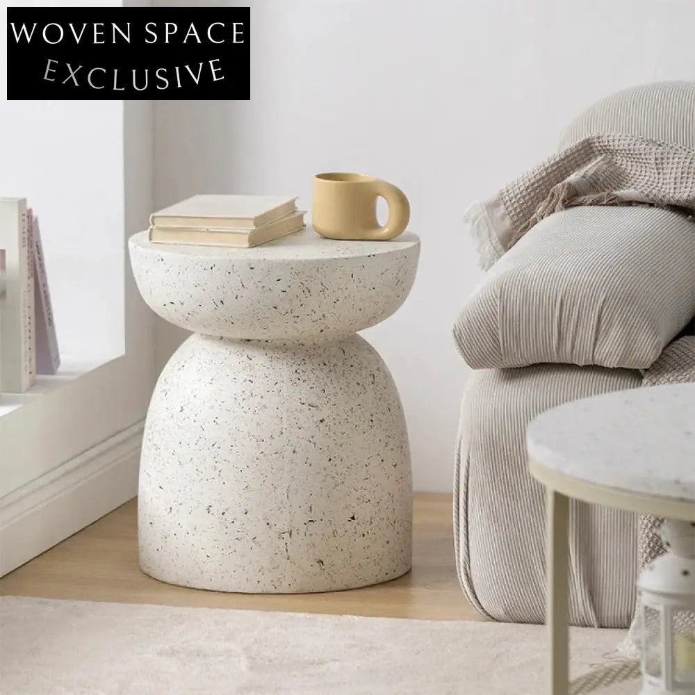 Modern Round Magnesium Oxide Marble End Side Living Room Coffee Table