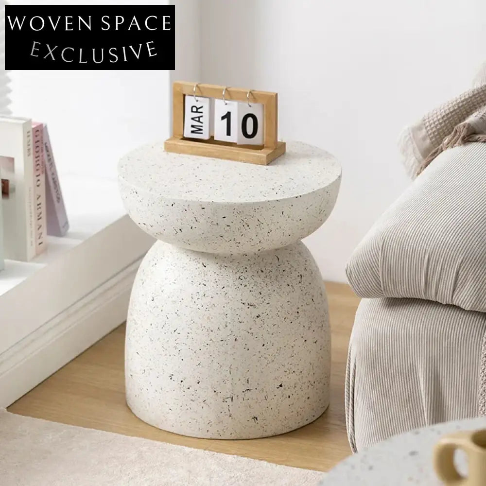 Modern Round Magnesium Oxide Marble End Side Living Room Coffee Table