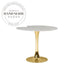 Modern Round Marble Top Dining Table for Hotels & Bistros