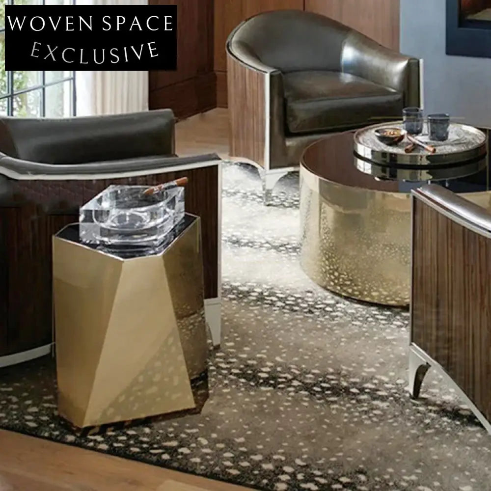 Modern Round Marble Top Gold Stainless Steel Leg Accent Coffee Table