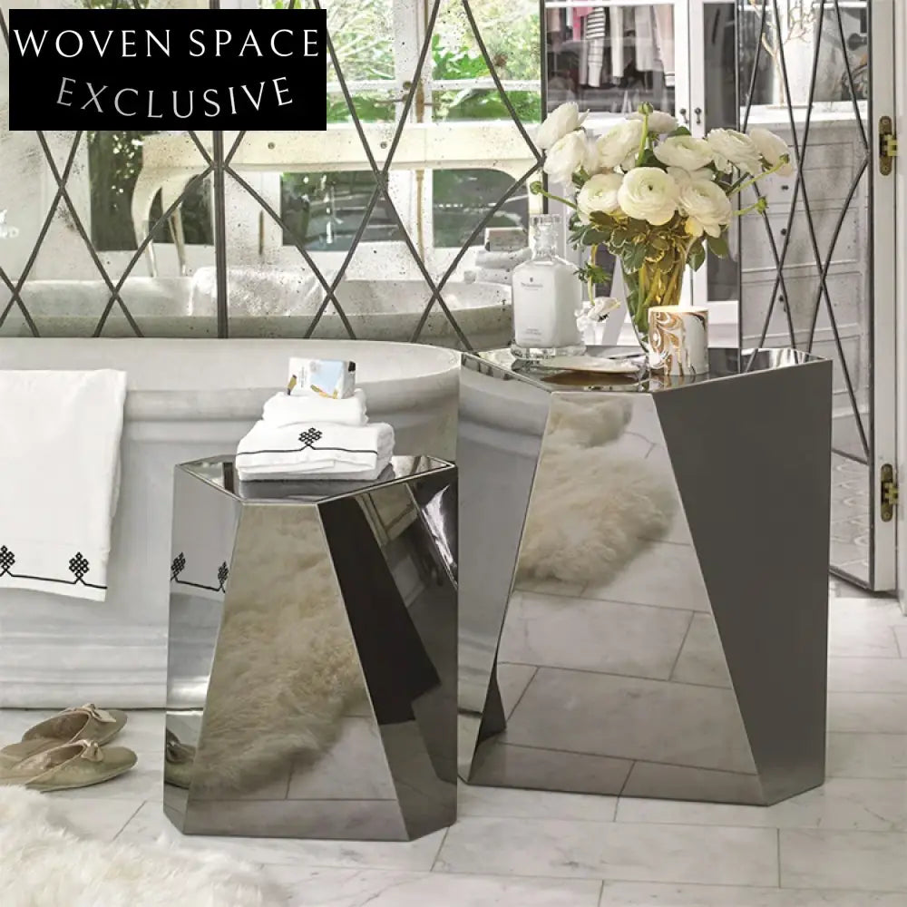 Modern Round Marble Top Gold Stainless Steel Leg Accent Coffee Table